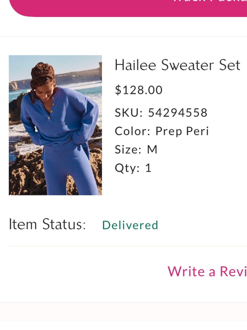 Free People Hailee Sweater Set in Prep peri Blue